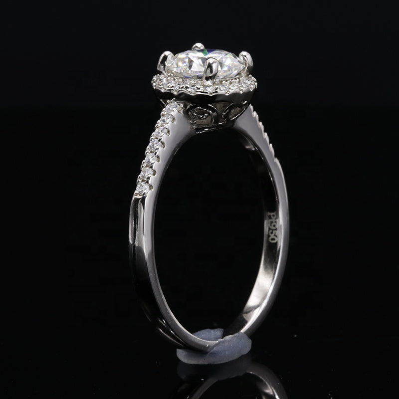 Sterling Silver Diamond Wedding Ring With GRA Certificate